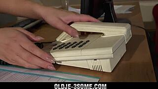 horny teens team up for a wild threesome with grandpa's cock.