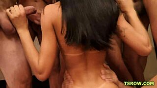 alice marques takes on gangbang with big tits and cock!