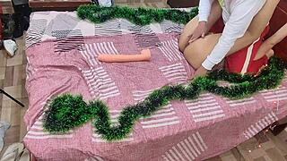 Sucking Stepmom's Pussy and Ass for Christmas!