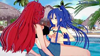 Chris Yukine And Friends In Symphogear Hentai