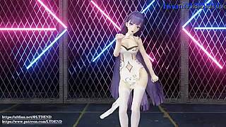 Raiden mei shakes in chinese dress animation