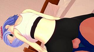 Rem from Re Zero Hentai Fucks Hard After Workout Session