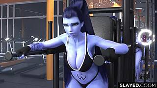 Widowmaker Feels Intense Pleasure As Black Guy Destroys Her Pussy With Monster Cock