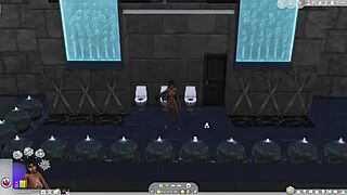 in sims 4, futanari shemales engage in wild sex and fun with feet involved