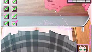 Detailed exploration of Umichan Maiko classroom cheaters part 2 in hentai anime