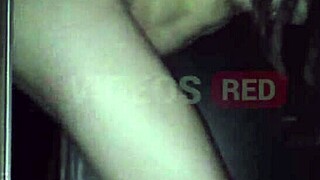 GLORY HOLE! SKINNY GIRL GETS FUCKED IN FRONT OF HER CUCKOLD HUSBAND!