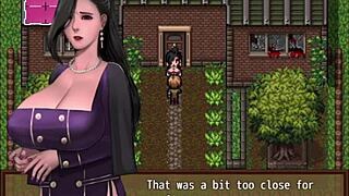 Watch this hentai game where two busty milfs receive a double facial in zombies retreat part 12