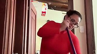 What's my cute MILF neighbor doing in the bathroom with masturbation?