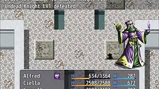 What is Ciella doing under the counter for the pervert prince? Luciella watches in NTR sisters part 8