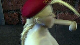 cammy experiences penetration in all holes during 3d hardcore