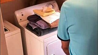 hey neighbor boy, take me now in this laundry room