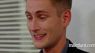 Check out workplace romance gay parody in office 😏