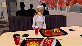 Cute couple engages in intimate activity