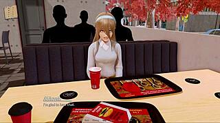 Cute couple engages in intimate activity