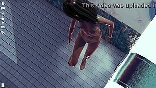 Skinny girl fucks in the shower 😍💦