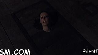 Intense bdsm session with rough fucking and oral pleasure