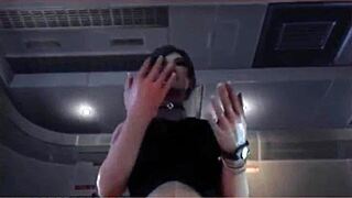 I hit her hard in this 3d anime hentai with anal and blowjob