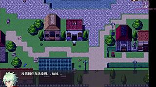 In Bravely Default's wedding, the hero looks for his partner bathing.