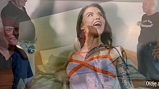 Wanna See Sexy 18+ Babe Take On Grandpas In Wild Gangbang?