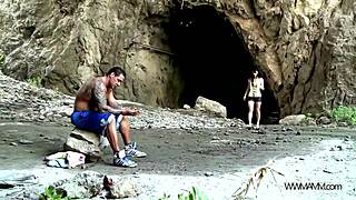 Dirty Milf Seduces Young Guy for Beach Action