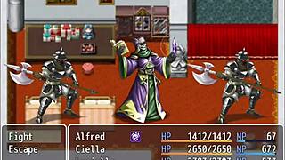 What is Ciella doing under the counter for the pervert prince? Luciella watches in NTR sisters part 8