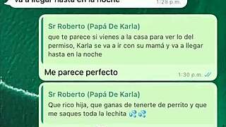 Latina tara rico has hot whatsapp chat with stepfather