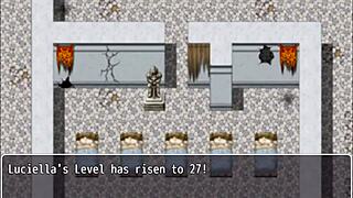 What is Ciella doing under the counter for the pervert prince? Luciella watches in NTR sisters part 8