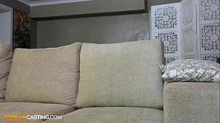 Skinny Black Babe In African Casting Gets Ass Fucked