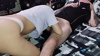 You want me to deepthroat my stepsister's huge cock?