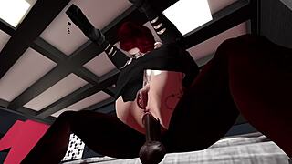 Black man in Second Life bangs redhead white woman, then showers together for steamy fun.