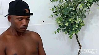 Group of five men engaging in bareback orgy with big cocks