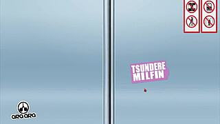 tsundere milfin hentai game with public action