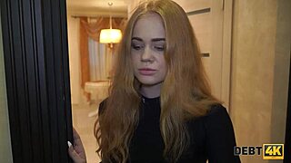 Debt4k Brings Hardcore Action to Curly Russian Waitress. She Faces Rough Consequences for Cash!