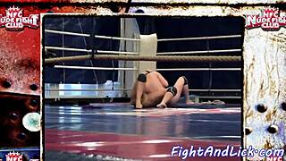 Beautiful women from Europe wrestle in the ring and engage in hot lesbian scenes