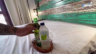 I met this hot morena at the inn and she rode my big cock outdoors with passion