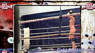 Beautiful women from Europe wrestle in the ring and engage in hot lesbian scenes