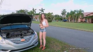 Natural Busty Teen 18+ Hitchhiker Banging Pov