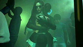 Fucked hot pussy at the club in group sex 3d animation