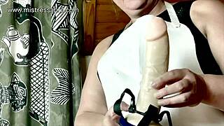 Dominatrix Mistress April Torments SLAVE NANNY in CRUEL Part Two. Brutal Strapon Action Dominates Hardcore Scene.