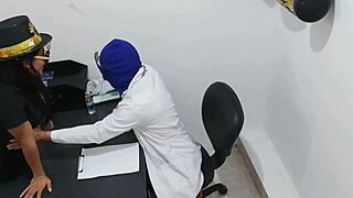 Who cares about the party! The masked doctor gets seduced by his nurse in the office!