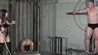 Training a masochist with strapon in wild threesome