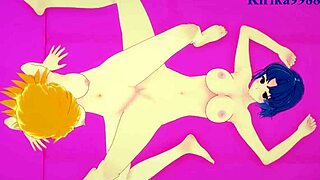 Kusuha Mizuha and Friends in Intense Lesbian Play from Super Robot Wars Hentai