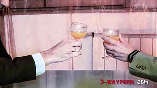 two hot latex sluts dominate two guys in group bondage session