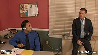 Watch these guys fucking hard in the office