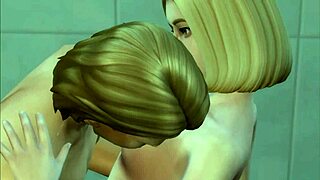 Stepbrother and stepsister get wild in the shower together