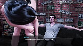 Monica Rubs Big Cock In Bar