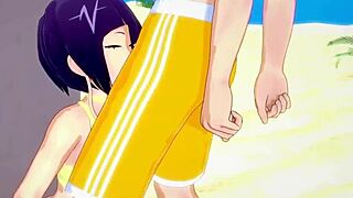 Momo, Kyoka, and Izuku have intense sex with big tits.