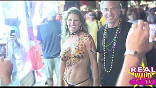 why is she flashing on the street at fantasy fest like a slut?