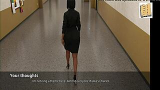 gorgeous brunette katie deepthroats monster cock in erotic game