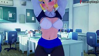 Android 18 and Videl crave fucking Gohan in this hentai!